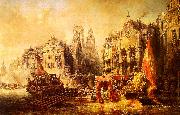  Eugene Isabey Arrival of the Duke of Alba at Rotterdam in 1567 oil painting picture wholesale